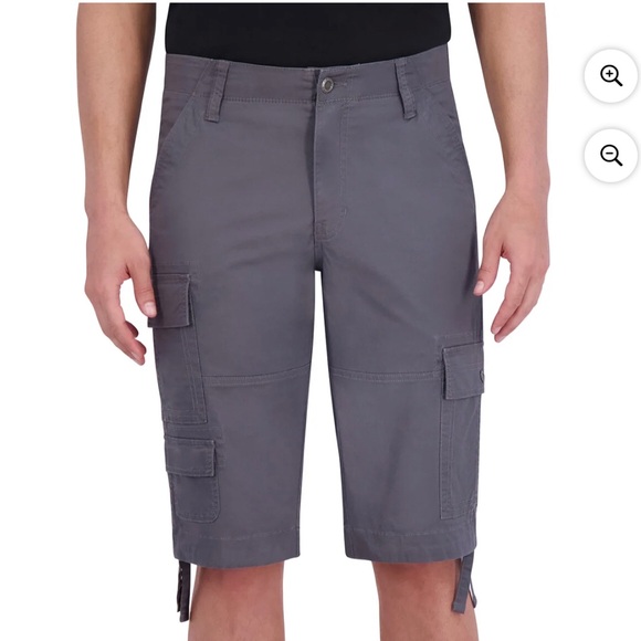 NWOT GEORGE MEN’S MESSENGER SHORTS SIZE 30 CHARCOAL SKY - Picture 1 of 11